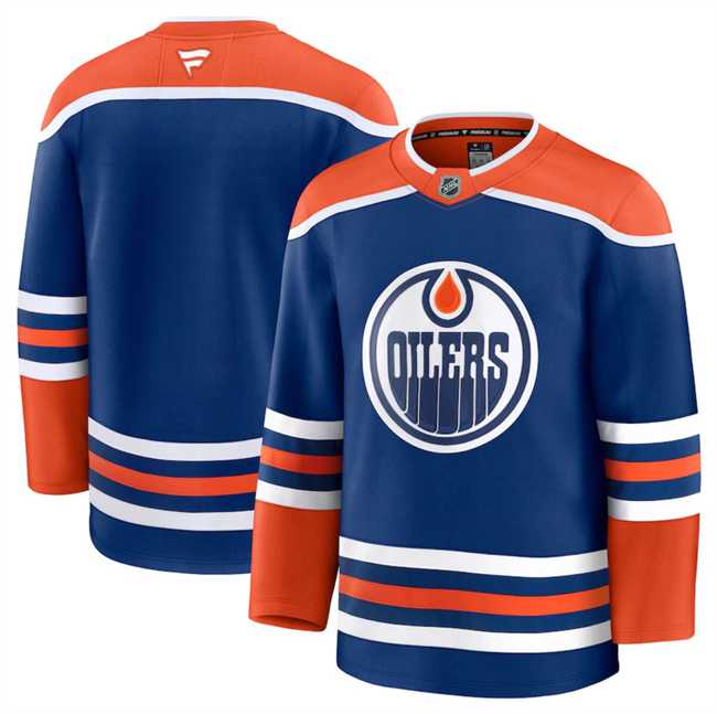 Mens Edmonton Oilers Blank Royal 2024-25 Home Stitched Hockey Jersey Dzhi